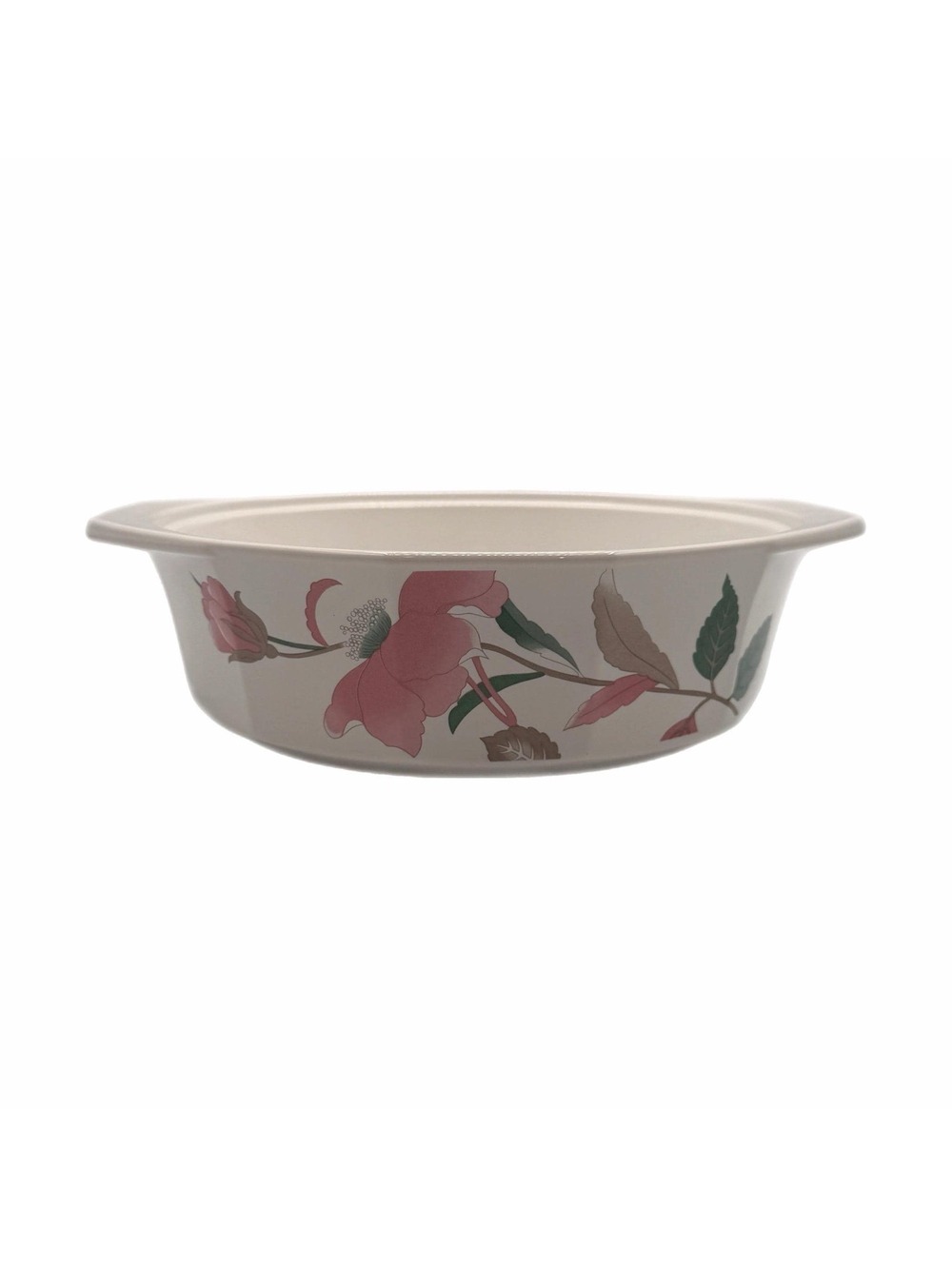 Vintage Mikasa Fire & Ice Silk Flowers 8.5” Round Casserole Dish – No Lid